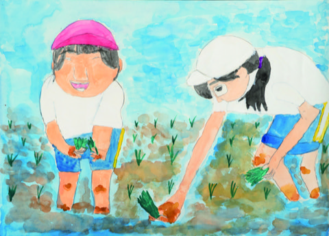 みんなで田植え